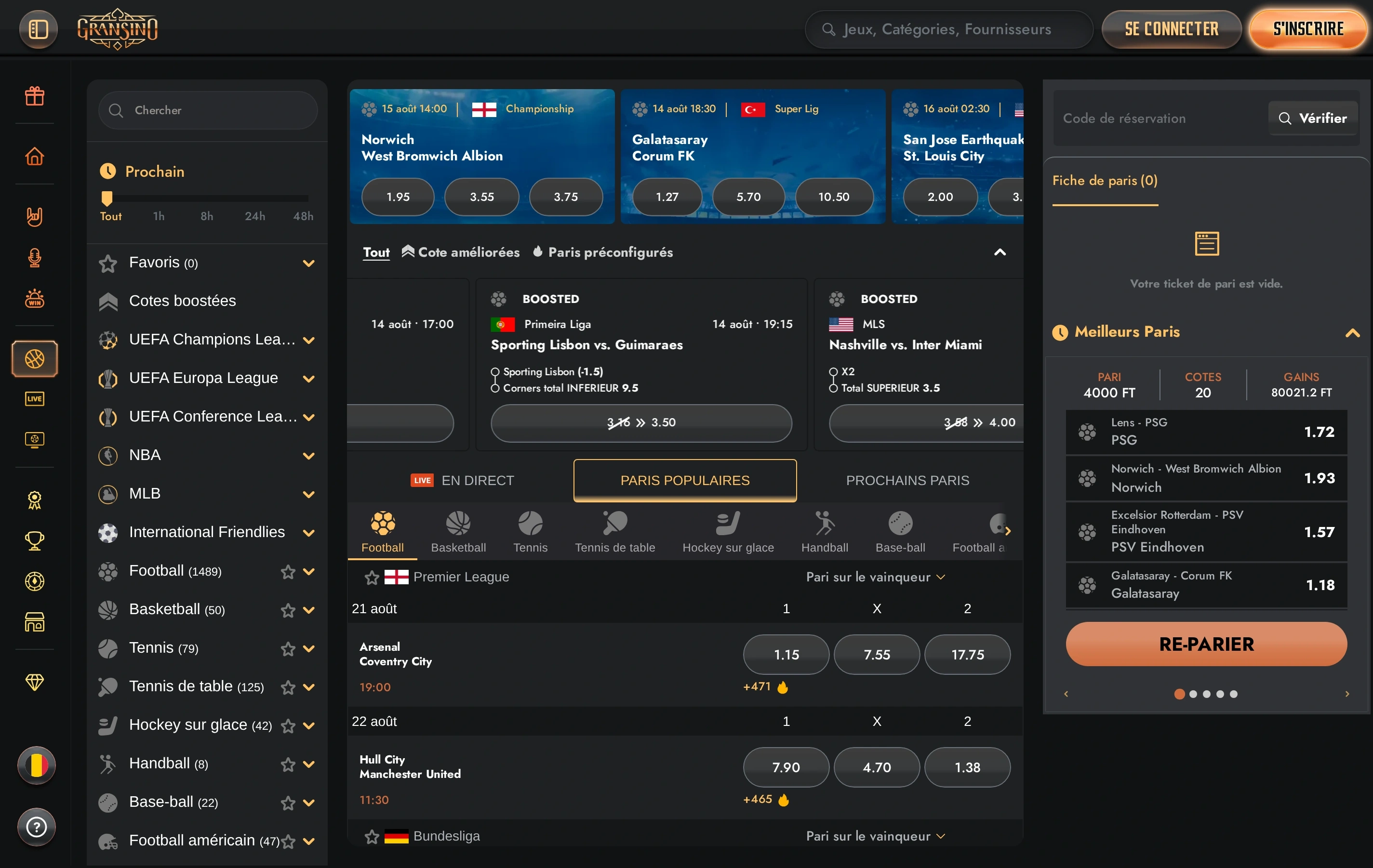 Présentation de la plateforme Gransino