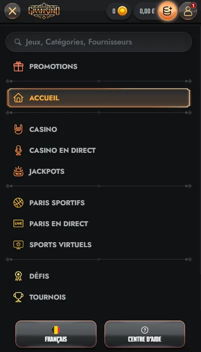 Avis sur l’accès mobile de Gransino