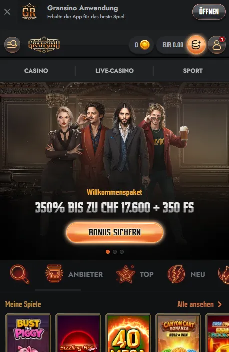 Mobile Nutzung bei Gransino