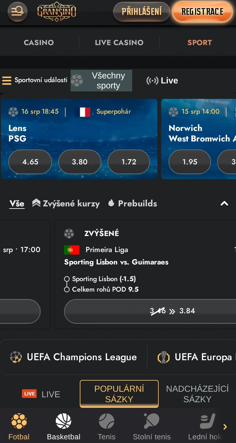 Mobilní prohlížeč Gransino bez nutnosti stahování