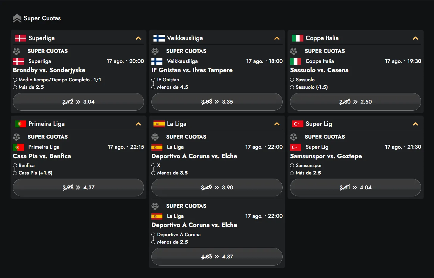 Herramienta Bet Builder para combinaciones deportivas