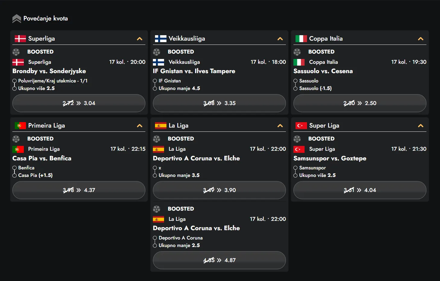 Bet Builder za kombiniranje odabira