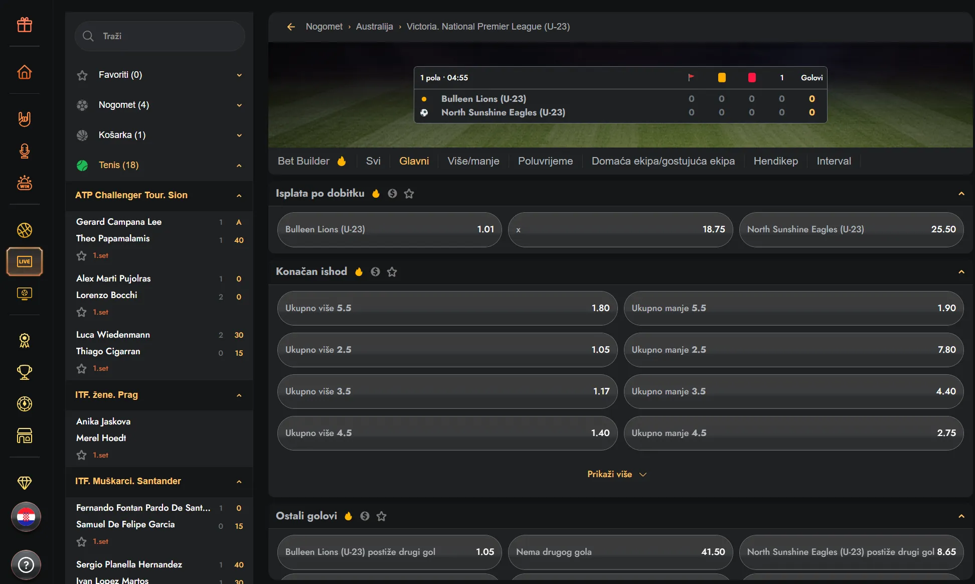 Kvote uživo tijekom sportskog događaja