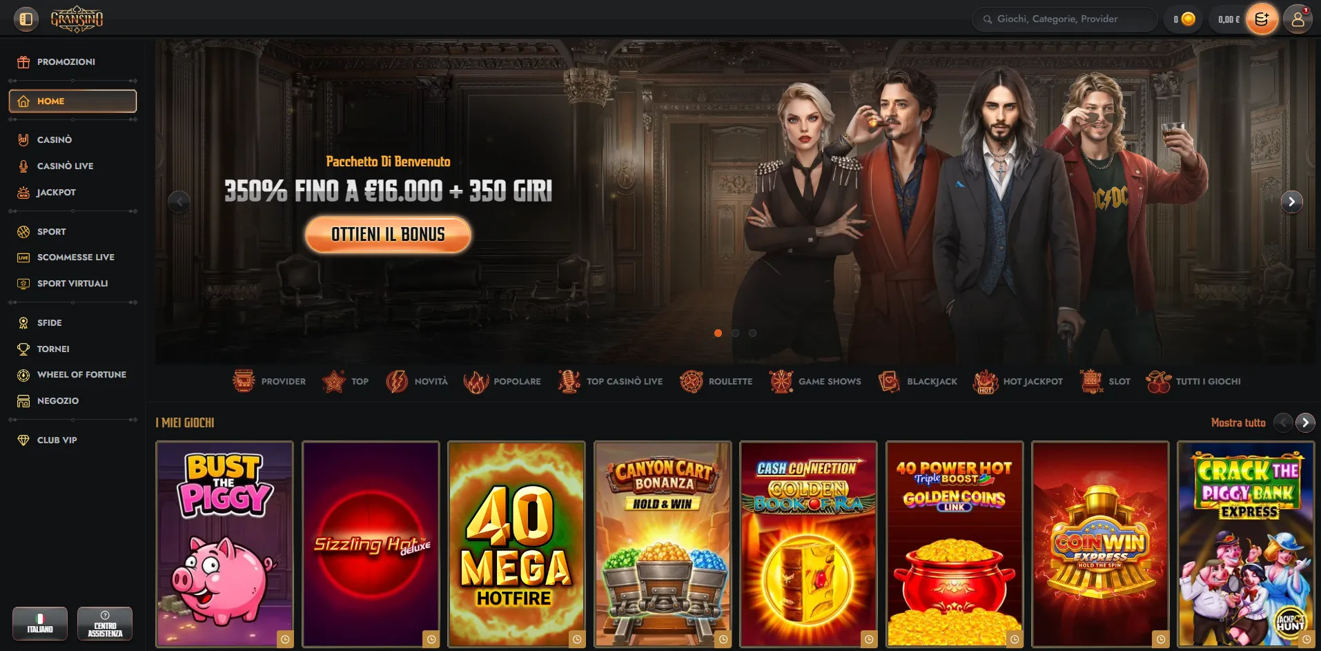 Recensione del casinò Gransino