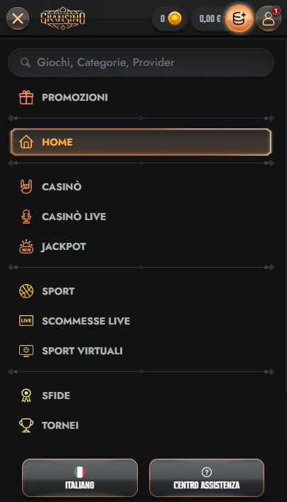 Accesso mobile a giochi, scommesse e strumenti account