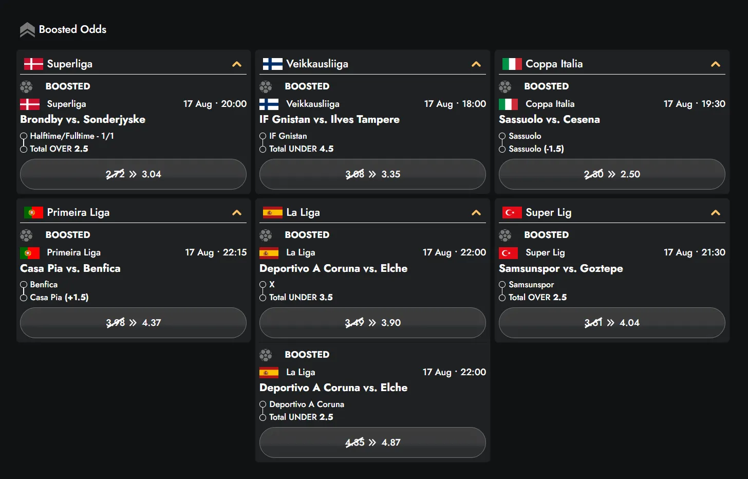 Bet Builder feature for combined selections