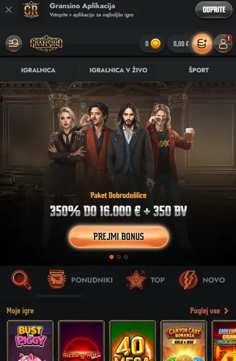 Mobilna uporaba Gransino
